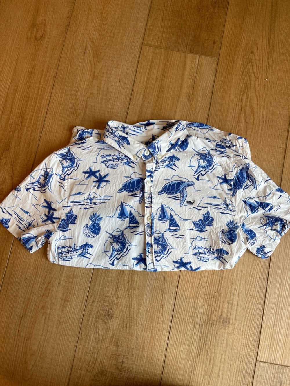 Vineyard Vines Boys' Printed Cotton Short-Sleeve Shirt